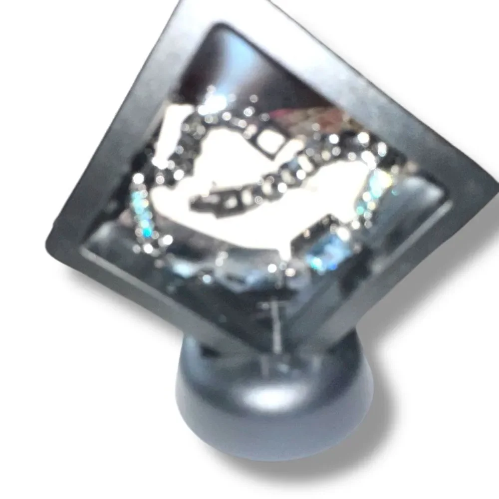 Givenchy Bracelet Blue Stones & Silver Pewter Tone Metal COMES IN DISPLAY CASE